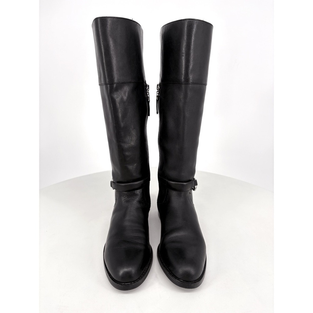 RALPH LAUREN Harlee Tall Black Leather Riding Boots Equestrian Knee High 6 - Picture 4 of 16